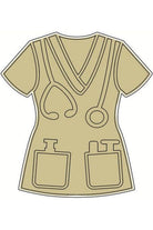 Nurse Scrubs with Paintlines Wood Cut Out - Michelle's aDOORable Creations - Unfinished Wood Cutouts