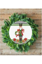 Nutcracker Harlequin Poinsettia Sign - Wreath Enhancement - Michelle's aDOORable Creations - Wooden/Metal Signs
