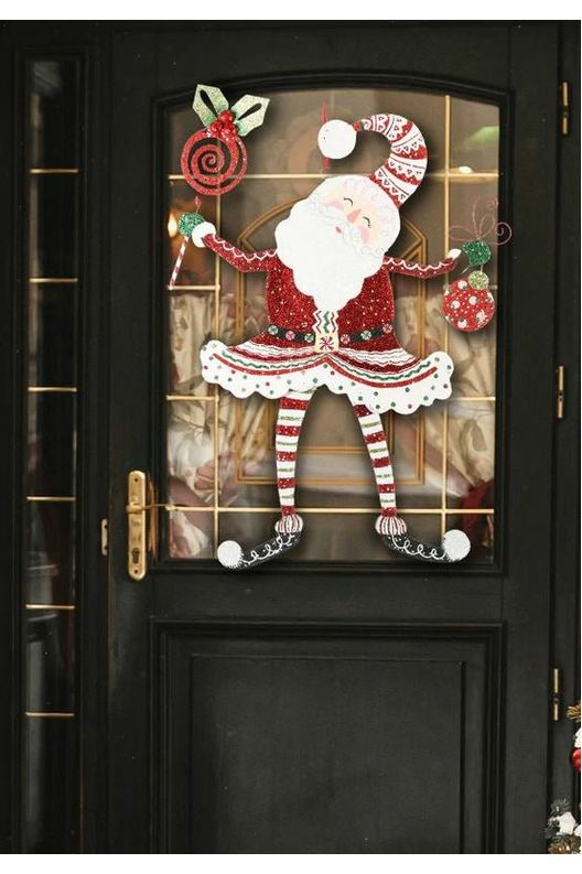 Nutty Santa Door Screen Hanger - Michelle's aDOORable Creations - Door Hanger