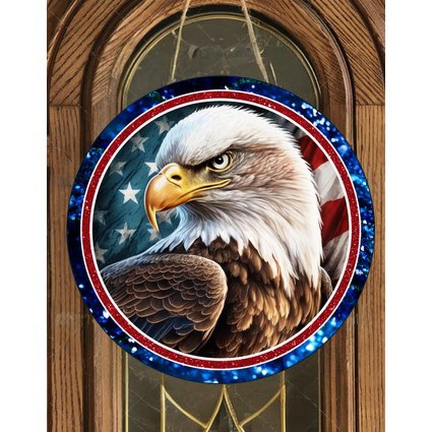 Shop For Patriotic American Eagle Four Round Sign at Michelle's aDOORable Creations