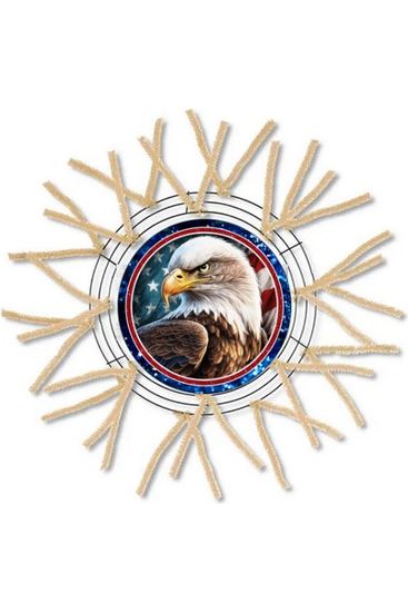 Shop For Patriotic American Eagle Four Round Sign - Wreath Enhancement