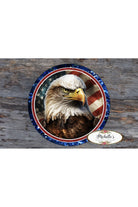 Shop For Patriotic American Eagle Two Round Sign - Wreath Enhancement