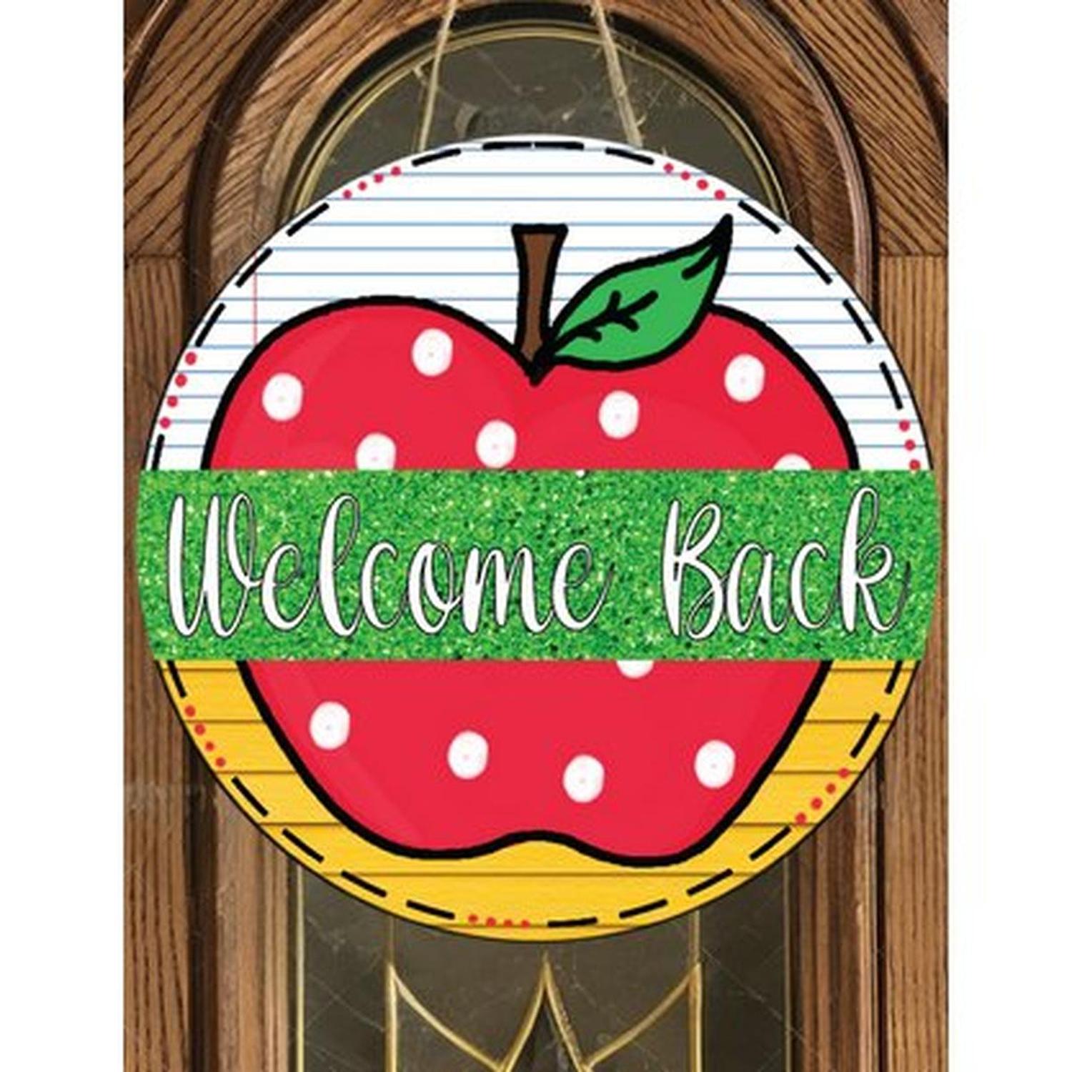 Personalized Apple Teacher Wreath Sign