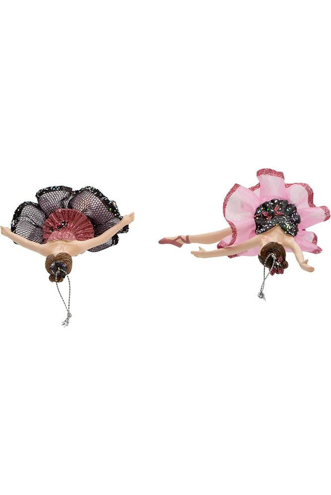 Pink and Pewter Ballerina Ornaments - Michelle's aDOORable Creations - Holiday Ornaments