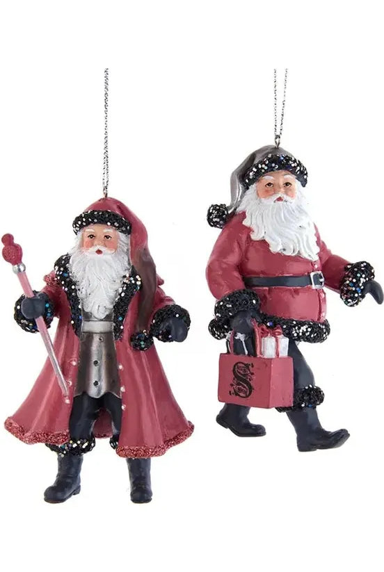 Shop For Pink and Pewter Santa Ornaments (Asst 2) E0779