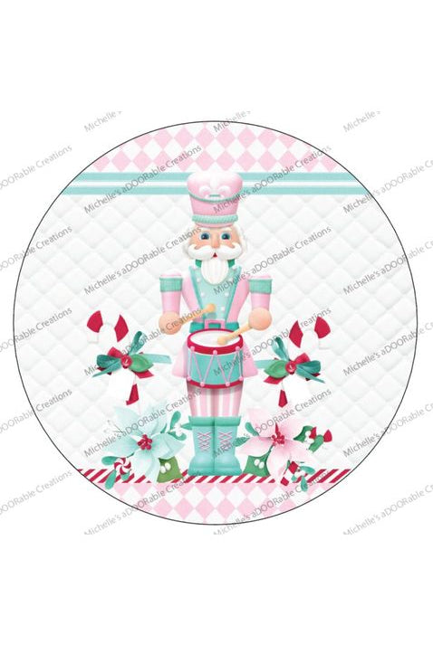 Shop For Pink Nutcracker Harlequin Poinsettia Sign - Wreath Enhancement