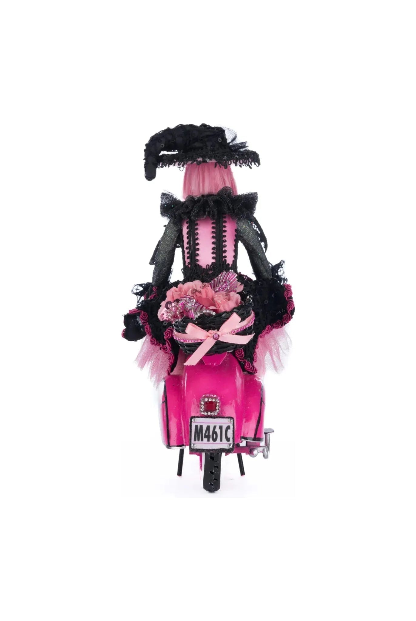 Pink Panic Possession Rosalie On Vespa Tabletop - Michelle's aDOORable Creations - Halloween Decor