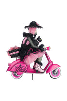 Pink Panic Possession Rosalie On Vespa Tabletop - Michelle's aDOORable Creations - Halloween Decor