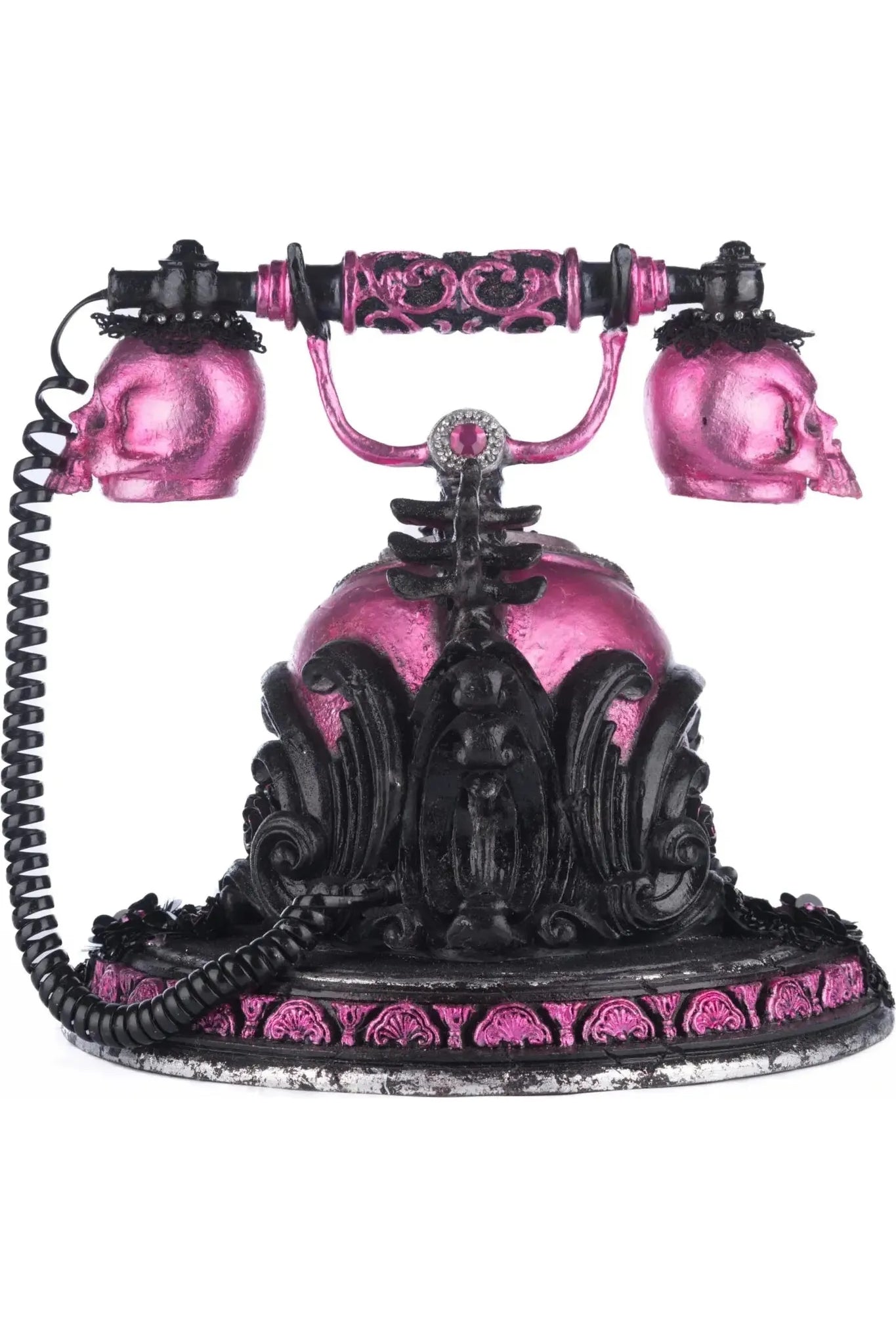 Shop For Pink Panic Possession Skull and Roses Phone Tabletop 28-428149