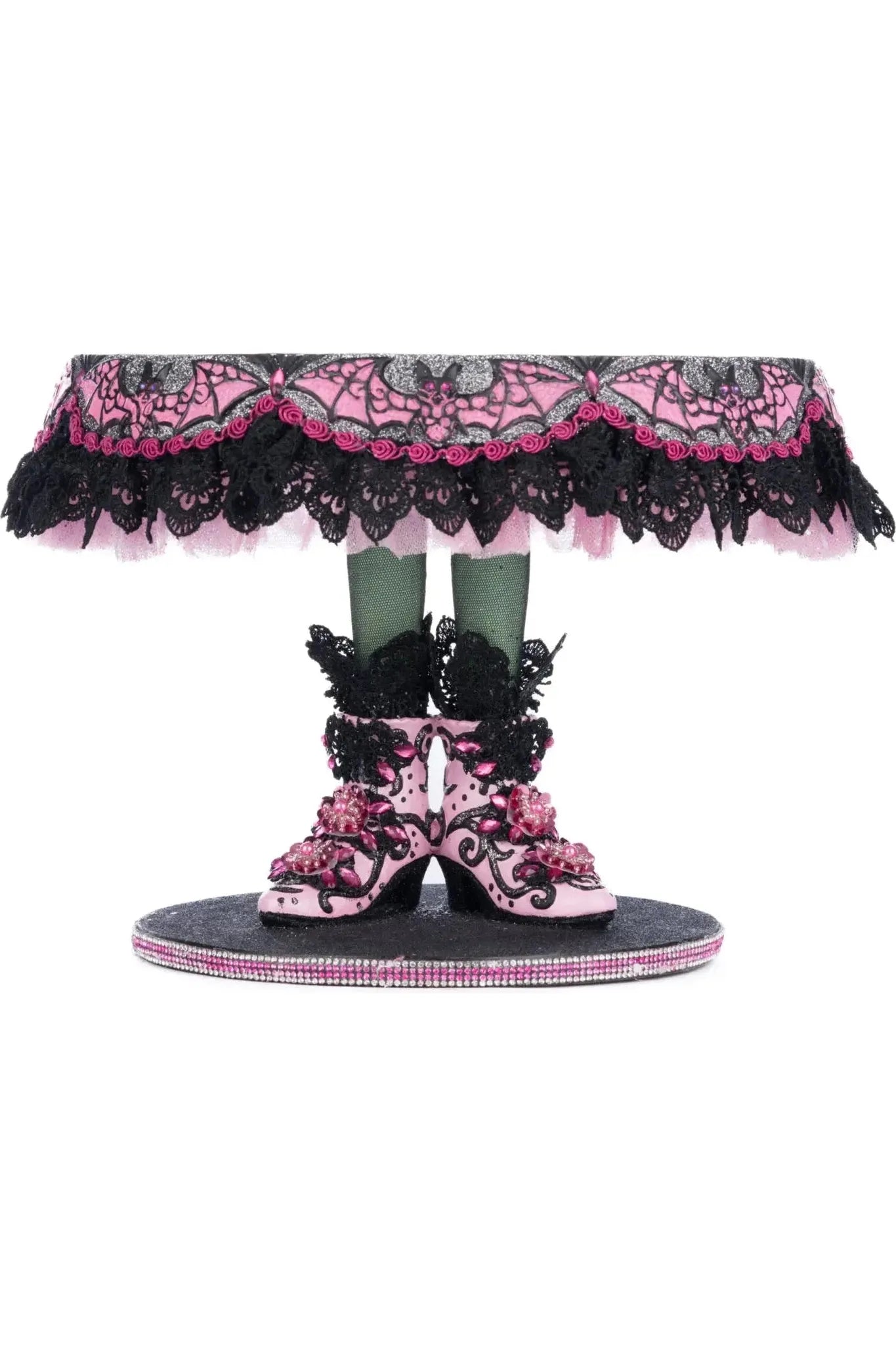 Pink Panic Possession Witch Boots Cake Plate - Michelle's aDOORable Creations - Halloween Decor