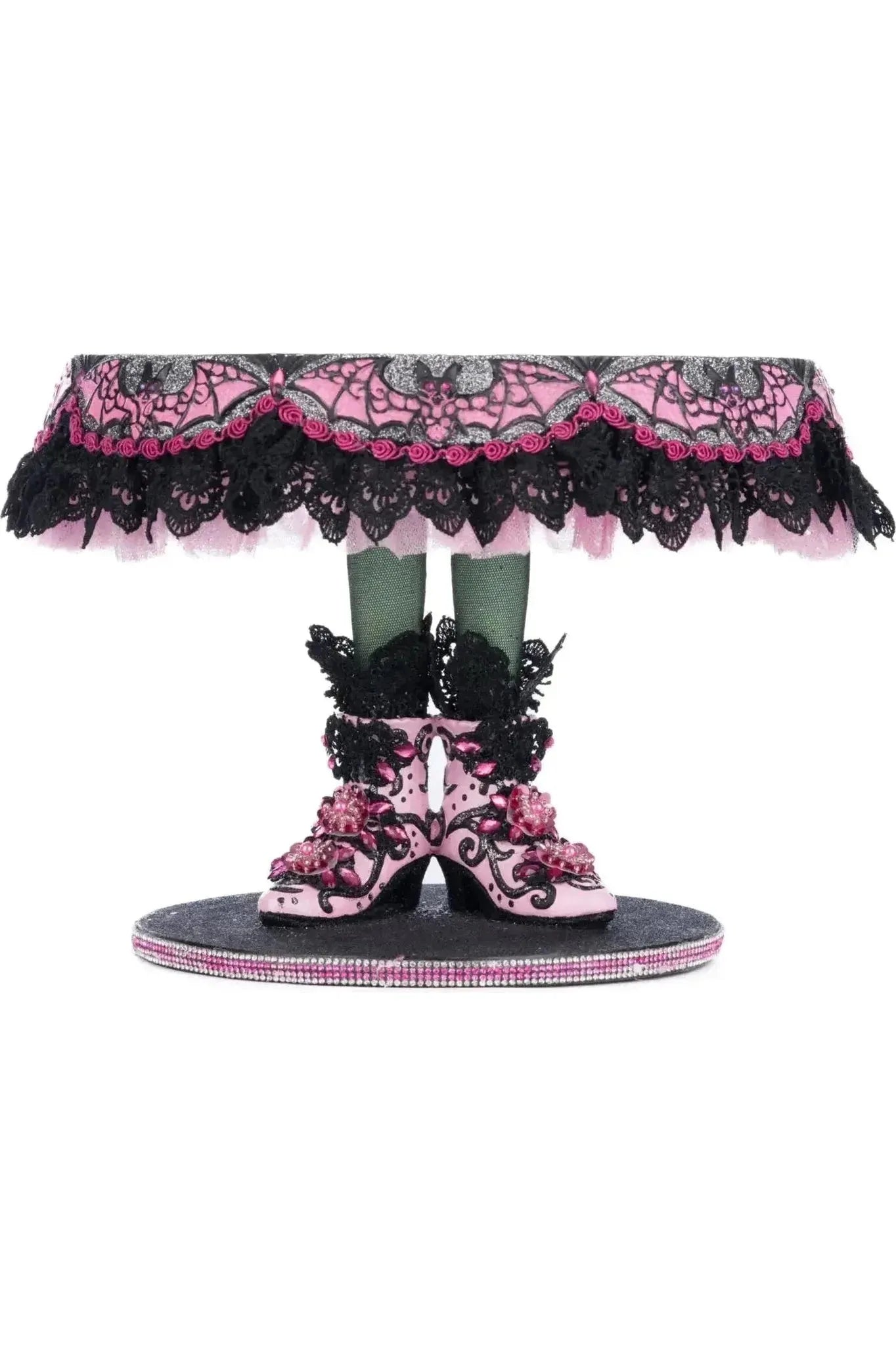 Shop For Pink Panic Possession Witch Boots Cake Plate at Michelle's aDOORable Creations