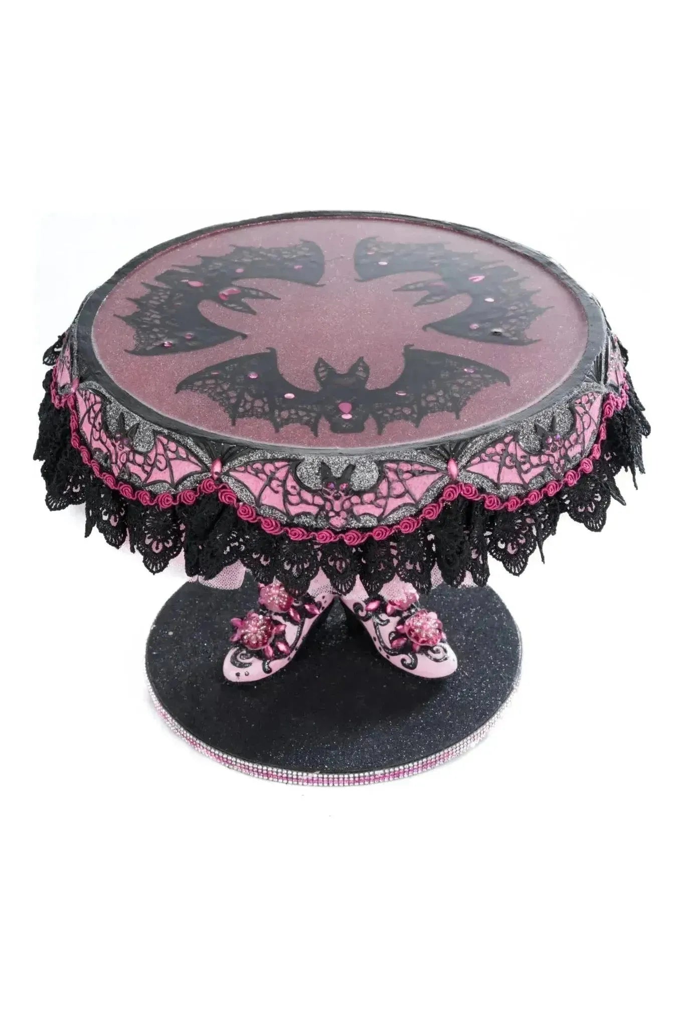 Shop For Pink Panic Possession Witch Boots Cake Plate at Michelle's aDOORable Creations