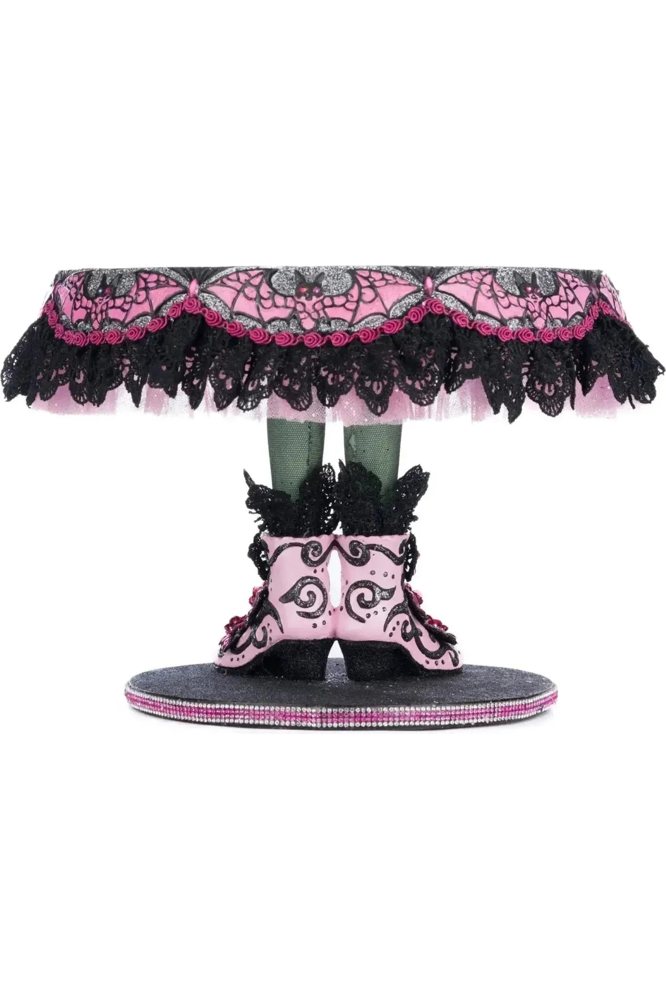 Shop For Pink Panic Possession Witch Boots Cake Plate at Michelle's aDOORable Creations