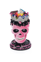 Pink Panic Skull Trinket Box - Michelle's aDOORable Creations - Halloween Decor