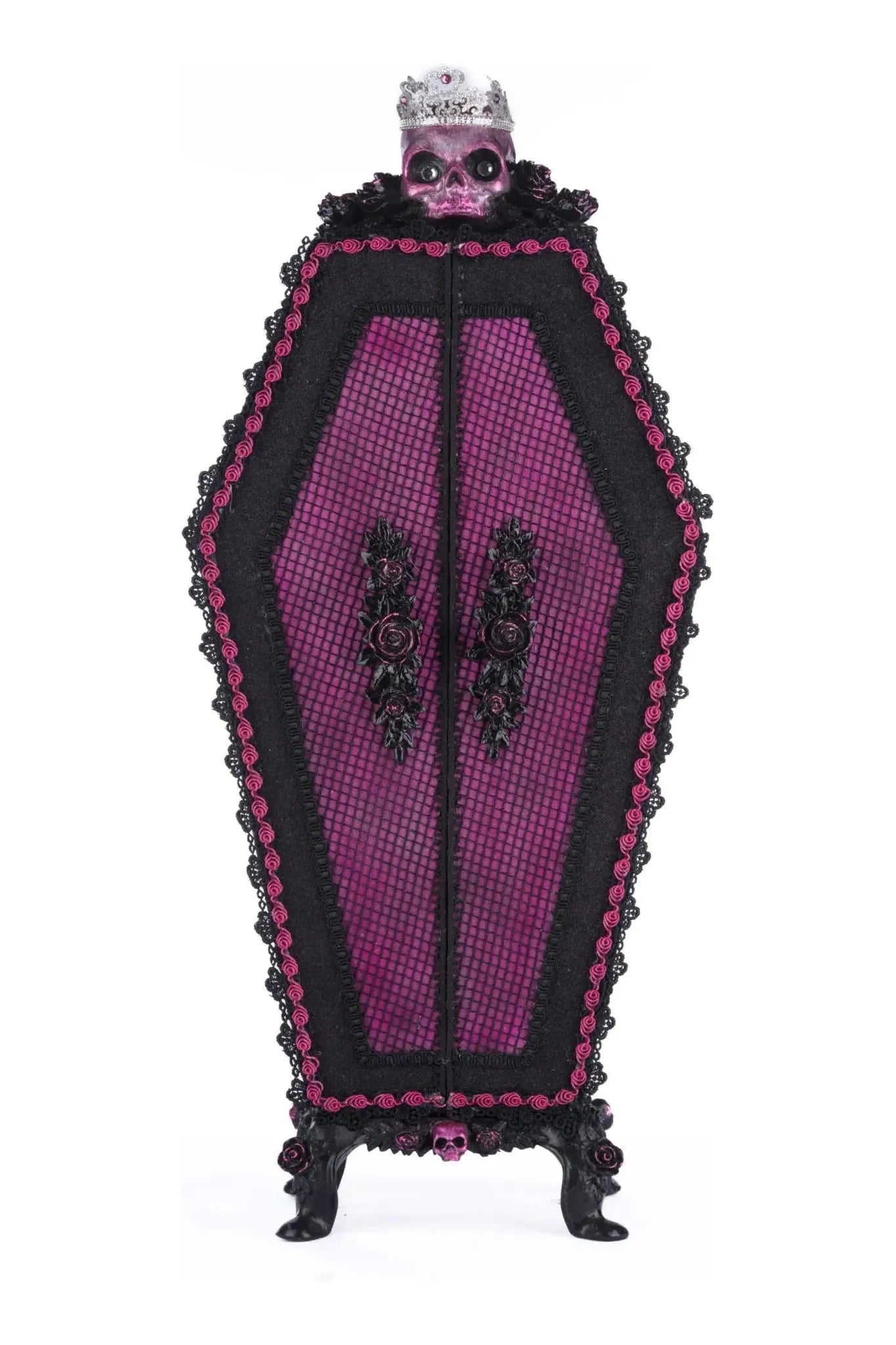Pink Passion Coffin Cabinet Menagerie - Michelle's aDOORable Creations - Halloween Decor