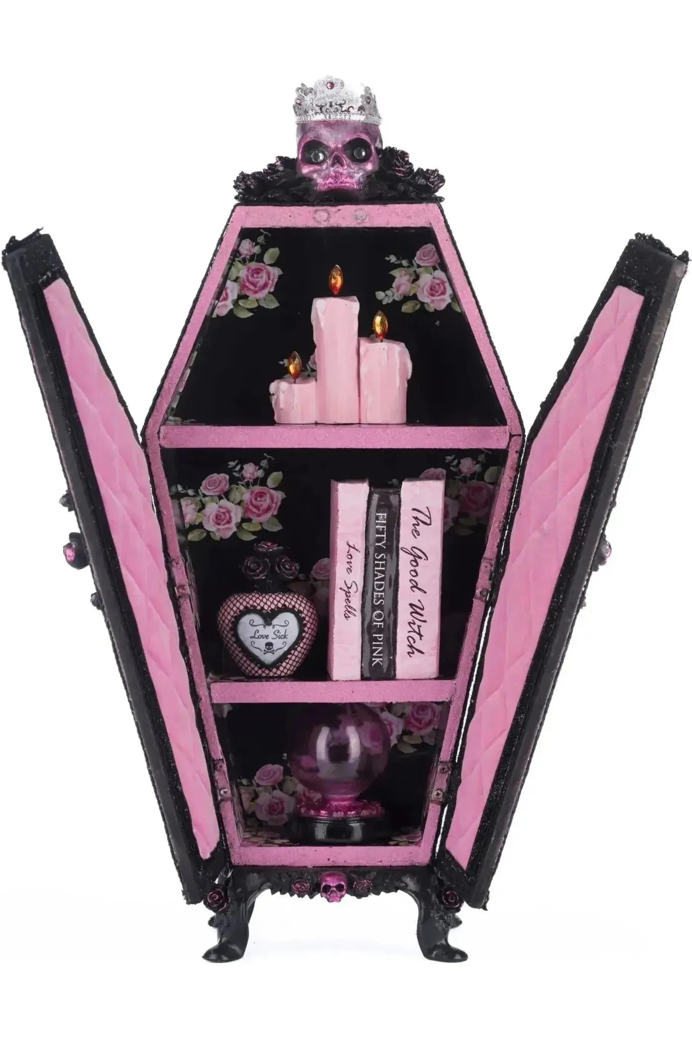 Shop For Pink Passion Coffin Cabinet Menagerie at Michelle's aDOORable Creations