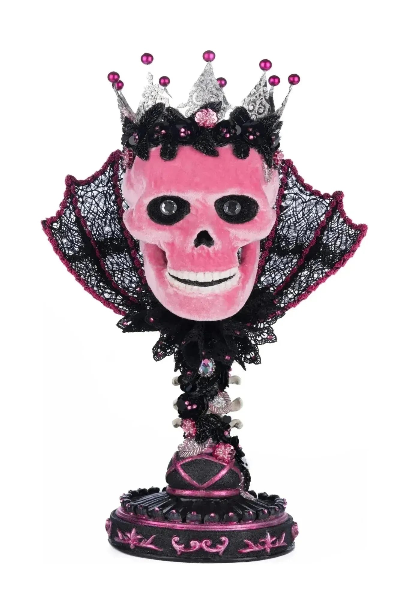 Shop For Pink Passion Skull Pillar Candle Holder at Michelle's aDOORable Creations