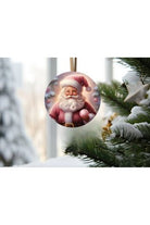 Shop For Pink Santa Claus Christmas Tree Sign - Wreath Enhancement