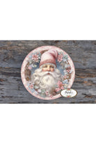 Pink Vintage Santa Claus Sign - Wreath Enhancement - Michelle's aDOORable Creations - Signature Signs