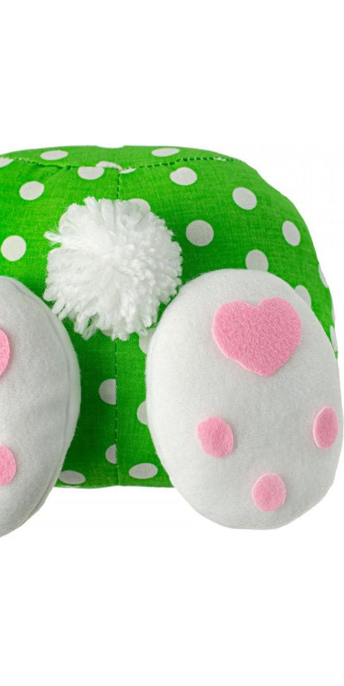 Plush Bunny Bottom Wreath Accent: Green - Michelle's aDOORable Creations - Wreath Enhancement
