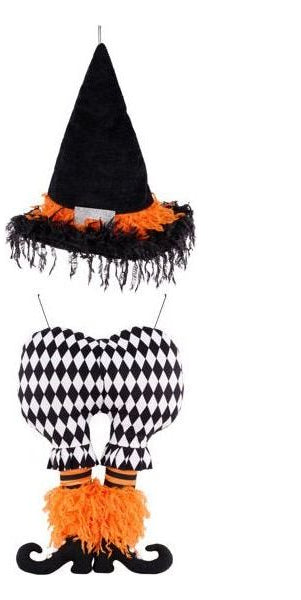 Plush Harlequin Witch Decor Kit - Michelle's aDOORable Creations - Halloween Decor
