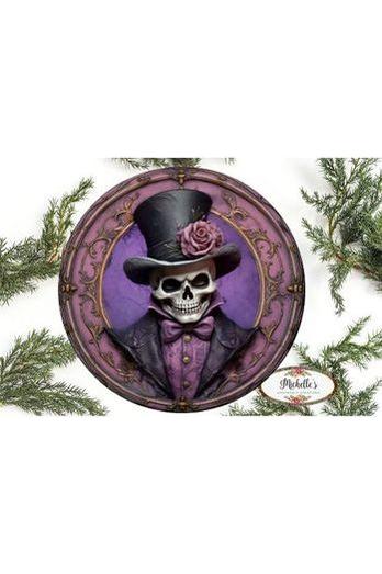 Shop For Purple Groom Skeleton 3D Sign - Wreath Enhancement at Michelle's aDOORable Creations