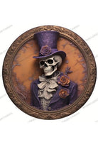 Shop For Purple Suit Skeleton Groom 3D Sign - Wreath Enhancement