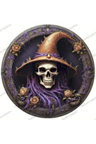Shop For Purple Witch Skeleton 3D Sign - Wreath Enhancement