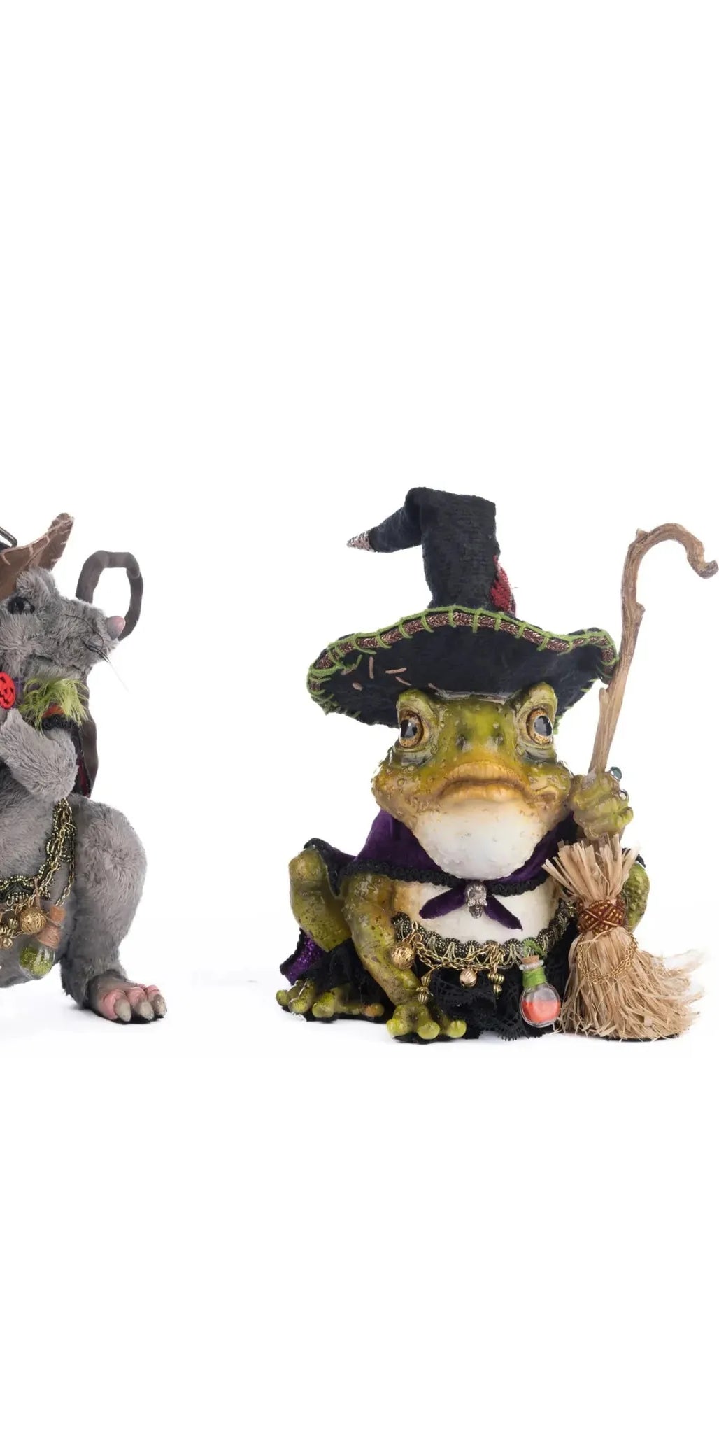 Rat And Frog Witches Assortment of 2 - Michelle's aDOORable Creations - Halloween Decor