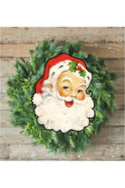 Shop For Red Vintage Santa Face Sign SF1 - Wreath Enhancement