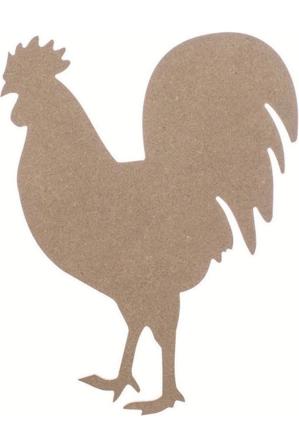 Rooster Shaped Wood Cutout - Unfinished Wood - Michelle's aDOORable Creations - Unfinished Wood Cutouts