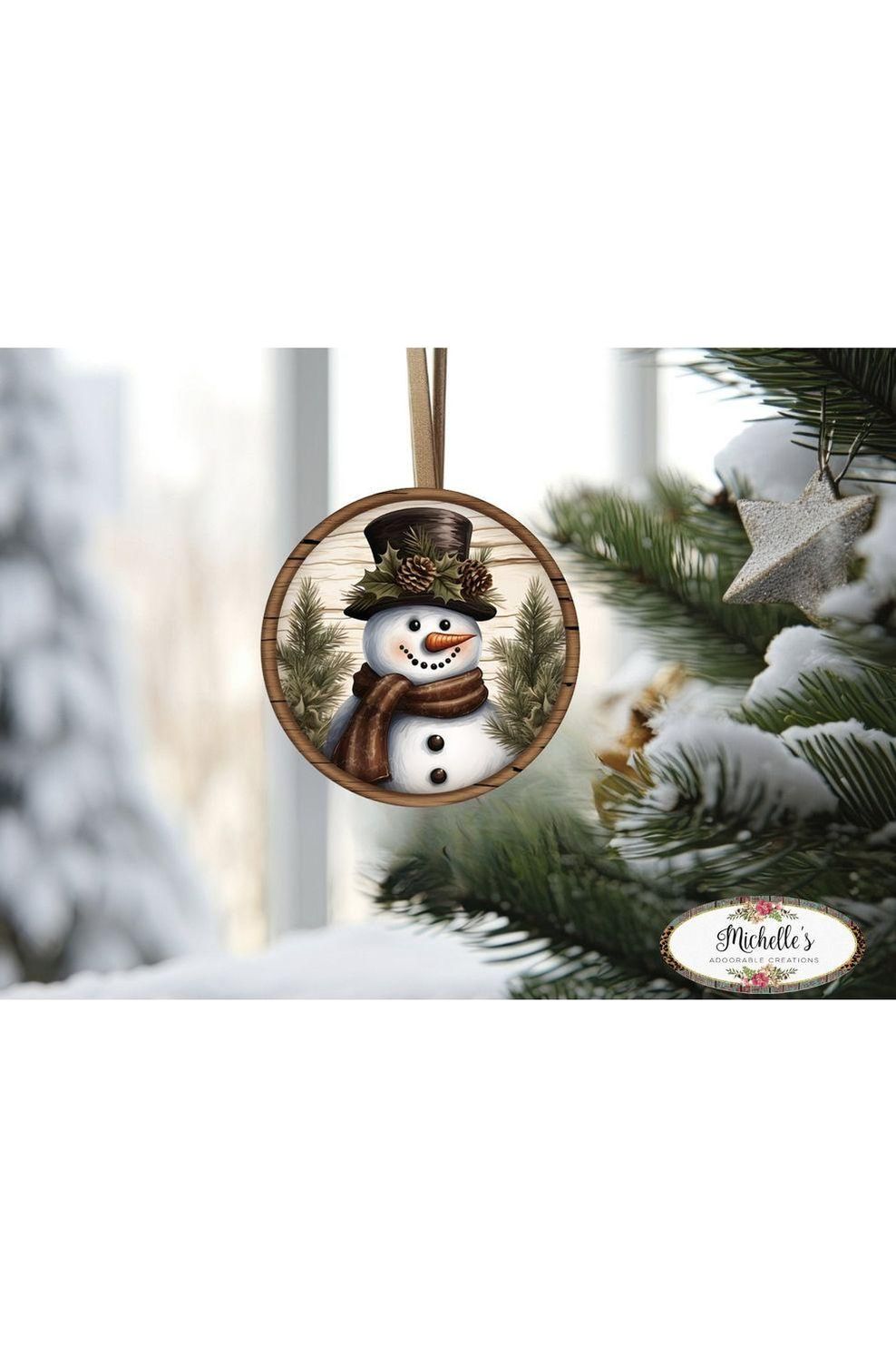 Shop For Rustic Wood Snowman Sign - Wreath Enhancement at Michelle's aDOORable Creations