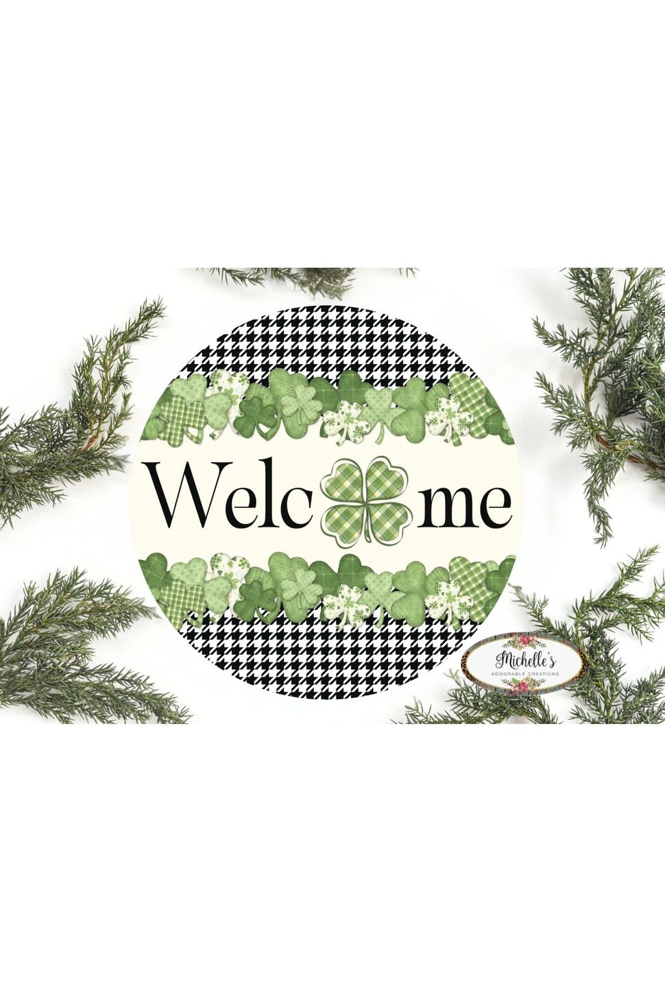 Shop For Saint Patrick Shamrock Welcome Sign - Wreath Enhancement