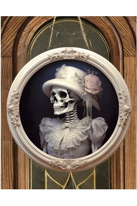 Shop For Skeleton Bride White 3D Sign - Wreath Enhancement