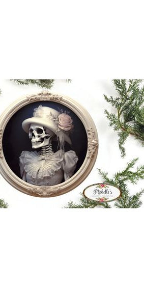Skeleton Bride White 3D Sign - Wreath Enhancement - Michelle's aDOORable Creations - Signature Signs