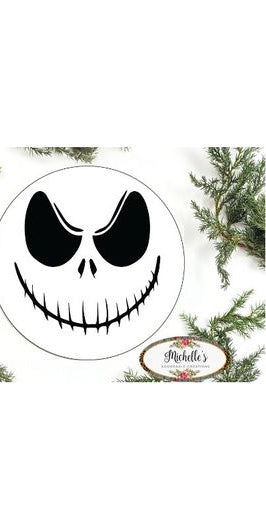 Skeleton Face Halloween Sign - Wreath Enhancement - Michelle's aDOORable Creations - Signature Signs