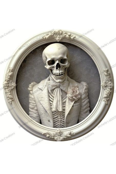 Skeleton Groom White 3D Sign - Wreath Enhancement - Michelle's aDOORable Creations - Signature Signs