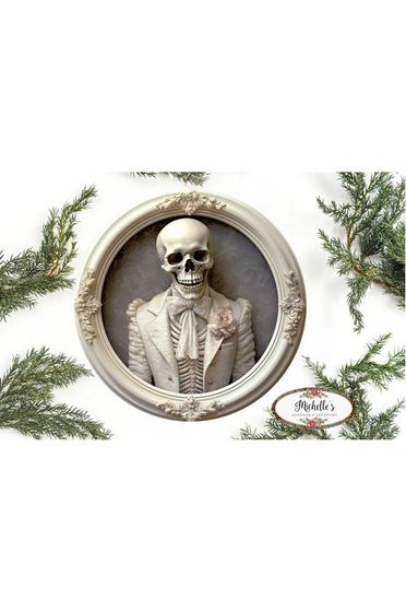 Shop For Skeleton Groom White 3D Sign - Wreath Enhancement