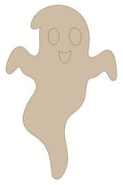 Smiling Halloween Ghost Wood Cutout - Unfinished Wood - Michelle's aDOORable Creations - Signature Signs