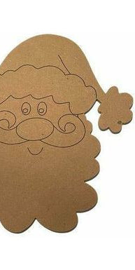 Smiling Santa Door Hanger Unfinished Wood Cutout - Michelle's aDOORable Creations - Unfinished Wood Cutouts