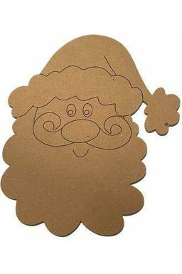 Smiling Santa Door Hanger Unfinished Wood Cutout - Michelle's aDOORable Creations - Unfinished Wood Cutouts