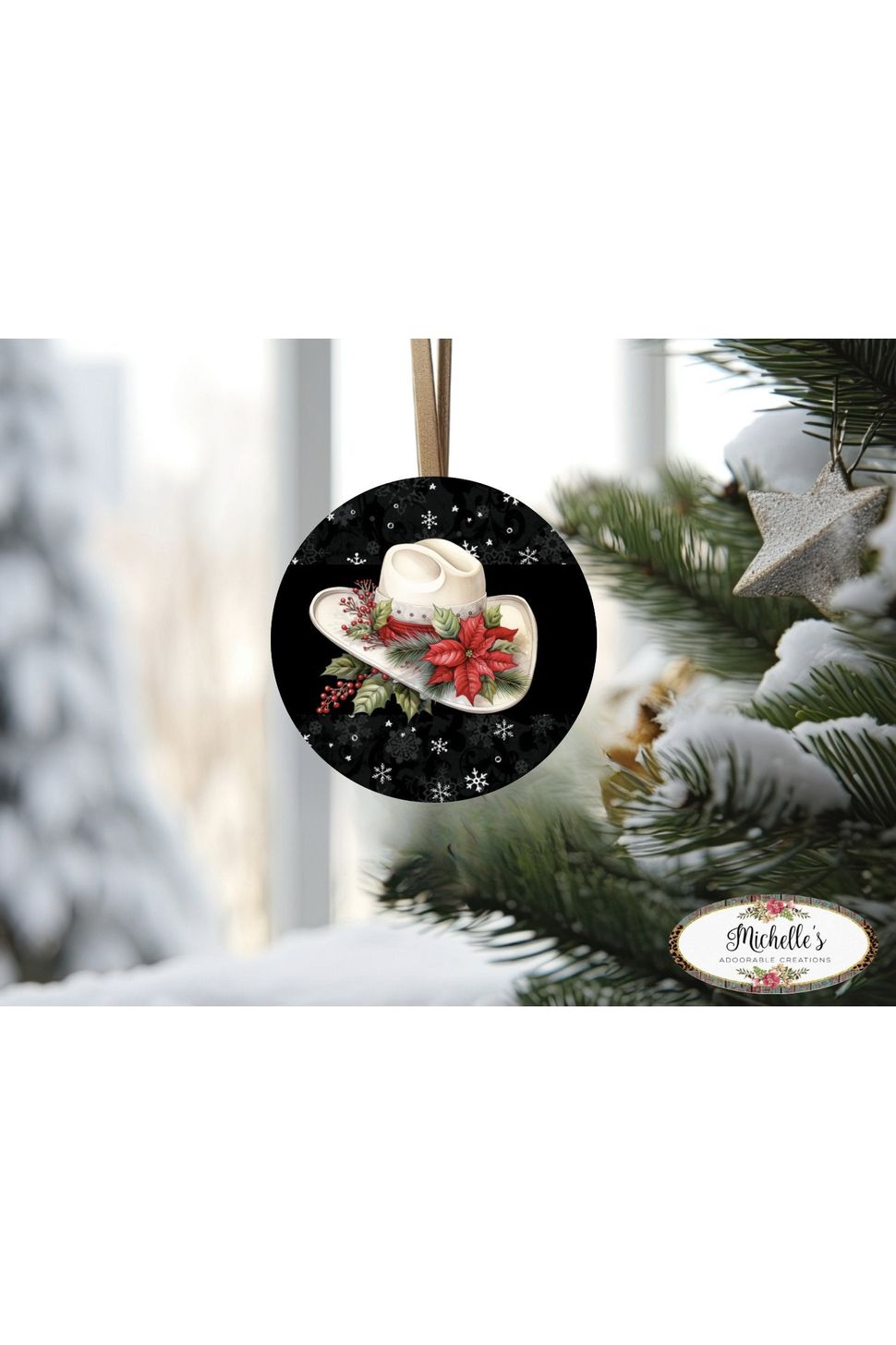 Shop For Snowflake Christmas Hat Sign - Wreath Enhancement