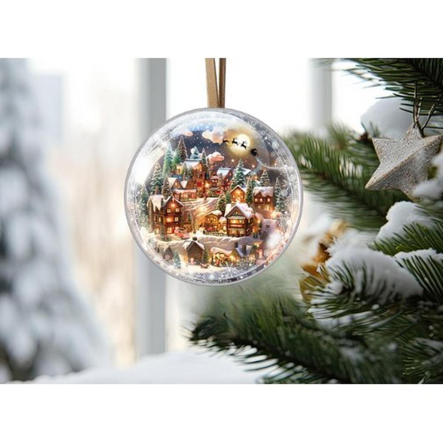 Snowglobe Sleigh Round Sign - Wreath Enhancement