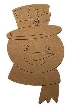 Shop For Snowman with Scarf Door Hanger Unfinished Wood Cutout
