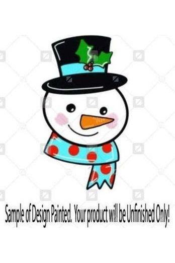 Shop For Snowman with Scarf Door Hanger Unfinished Wood Cutout at Michelle's aDOORable Creations