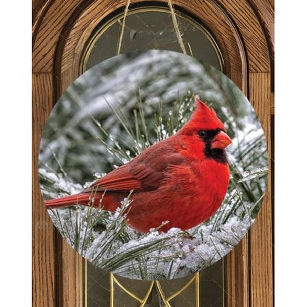 Shop For Snowy Branch Cardinal Bird Sign - Wreath Enhancement at Michelle's aDOORable Creations