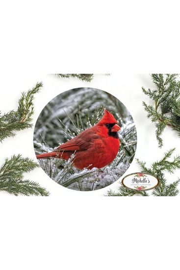 Shop For Snowy Branch Cardinal Bird Sign - Wreath Enhancement