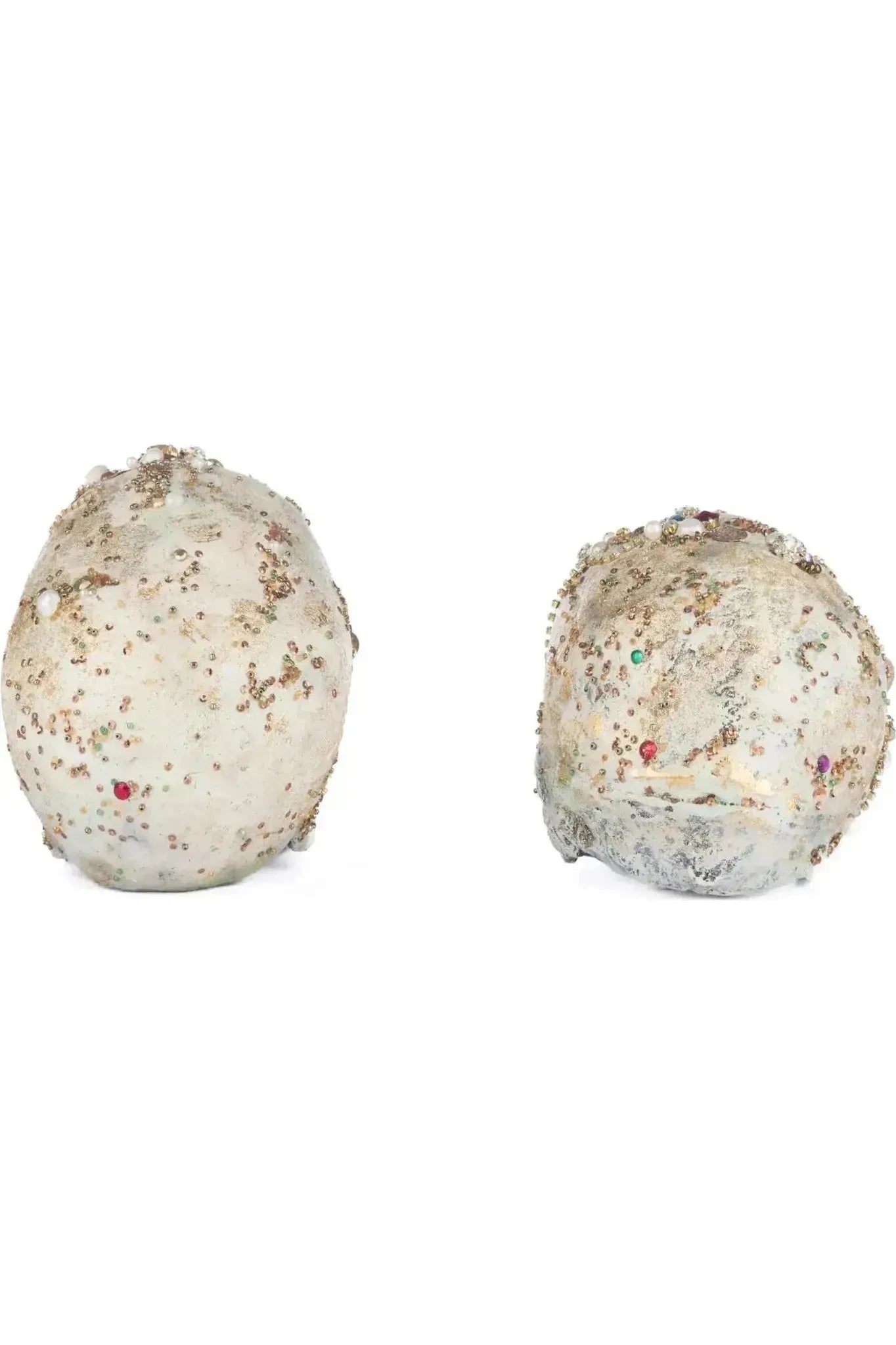 Shop For Tabletop Jewel Encrusted Skulls Set of 2 at Michelle's aDOORable Creations