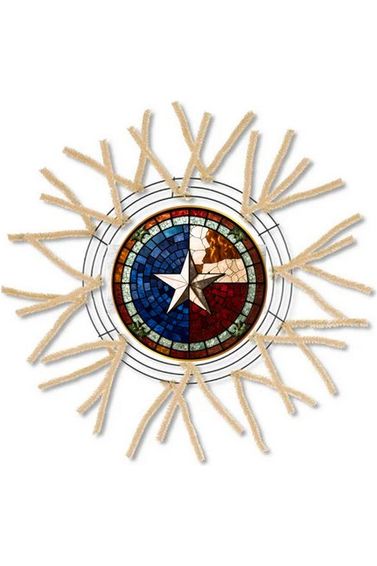 Texas Lone Star State Round Sign - Wreath Enhancement - Michelle's aDOORable Creations - Signature Signs