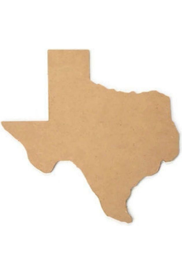 Shop For Texas Shaped Wood Cutout - Unfinished Wood at Michelle's aDOORable Creations